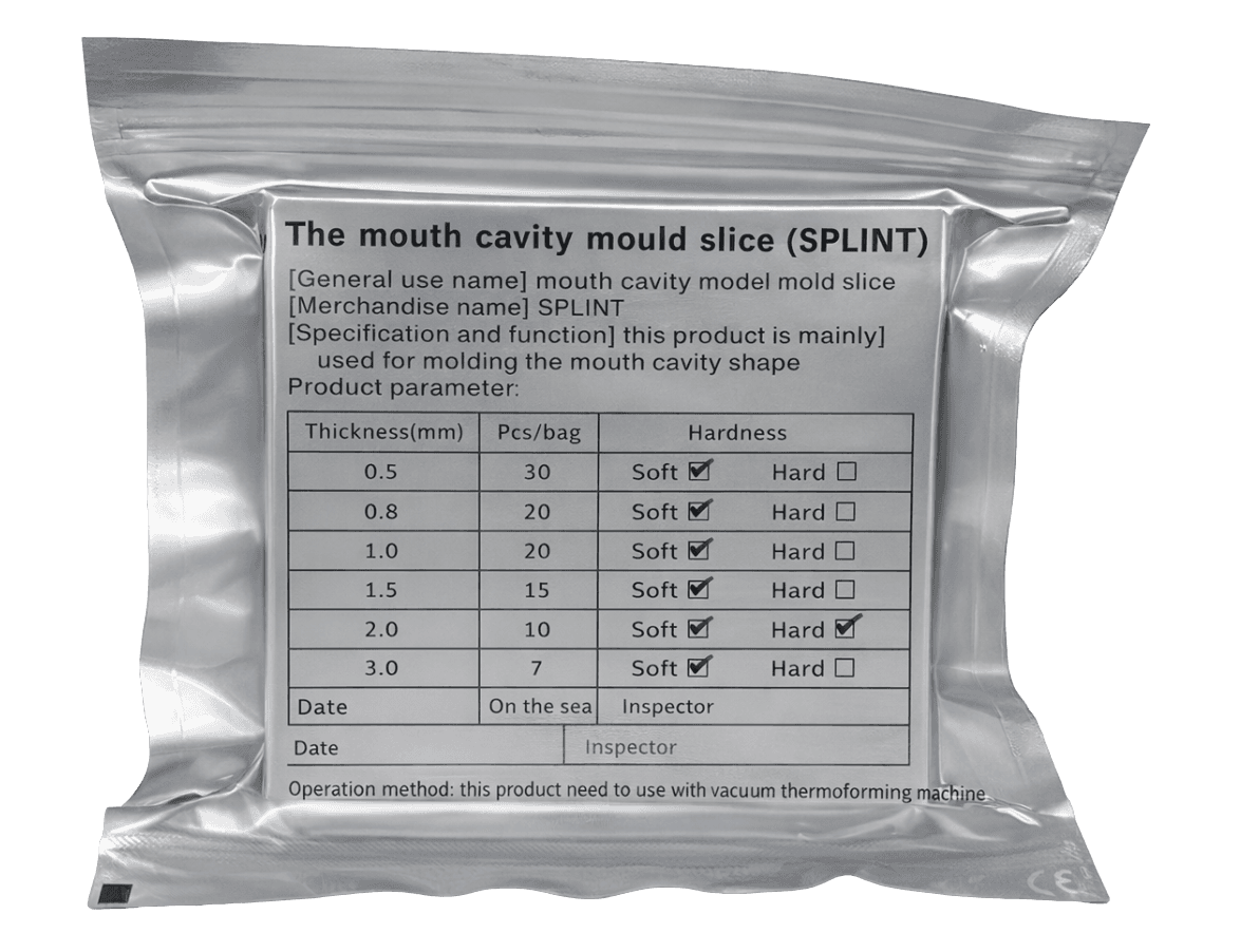 Mould Slice (Splint) -Yumuşak Gece Plağı 2 mm 10 Lu