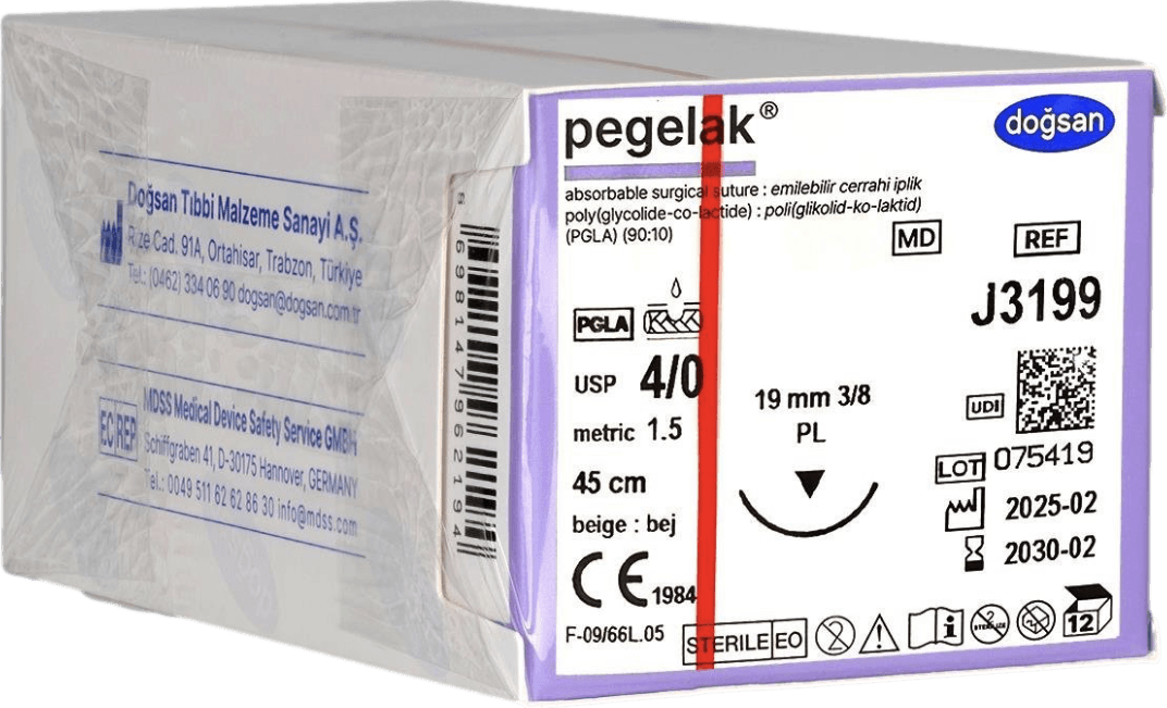 Doğsan Pegelak 4/0 19 3/8 PL 45 cm PGLA Emilebilir Sütür